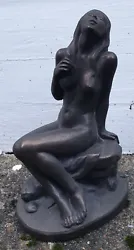 Buy Bronze Cast Statue Figure Erotic Nude Naked Lady No Maker Mark Good Quality 13.5 • 40£