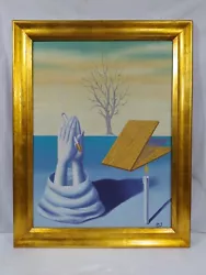 Buy Amazing Salvador Dali Oil On Canvas 1950 With Frame In Golden Leaf Very Nice • 433.12£