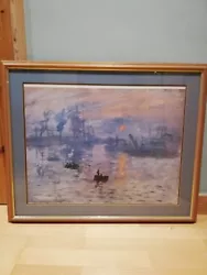 Buy Claude Monet ' Rising Sun' Impression 88.5cm X 66.5cm Professionally Framed • 8.50£