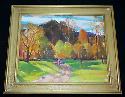Buy 1950s AMERICAN OIL On CANVAS PAINTING  AUTUMN SCENE  By CARL WILLIAM PETERS (Jos • 1,720.01£