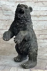 Buy Western Art Charles Remington Black Bear Mother Bronze Marble Base Sculpture • 235.78£
