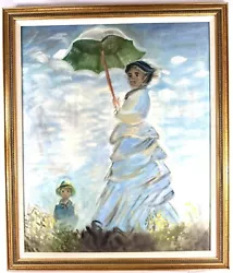 Buy Claude Monet 'Woman With A Parasol' Large Framed Repro Painting Signed Diane C.8 • 65.68£