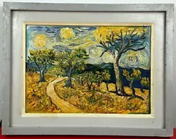 Buy Vincent Van Gogh (Handmade) Oil On Masonite Painting Framed Signed And Stamped • 1,063.12£