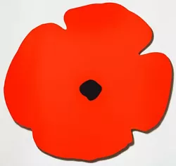 Buy DONALD SULTAN 'Red Wall Poppy' SIGNED Ltd. Ed. Shaped Aluminum Sculpture/ Print • 8,662.44£