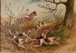 Buy Antique Horse Painting Watercolou By Arthur Alfred Davis (brt 1859-1911) • 85£