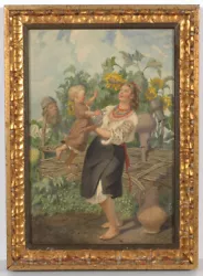Buy  Mother's Happiness , Watercolor By Ukrainian Artist, 2nd Half Of The 19th C. • 463.64£