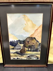 Buy Original Framed Watercolour Of Lakeland Scene, Lake District - Signed L.D. 1983 • 39.60£