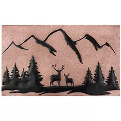 Buy Deer Scene Kitchen Backsplash Tile 18 X30  Copper&Black • 419.15£