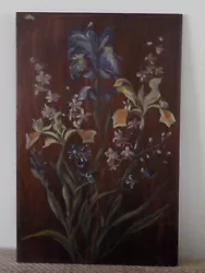 Buy Victorian Still Life Original Oil Painting On Wood  Iris  • 28£