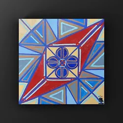 Buy Point Of View- Abstract, Geometric, Pattern Painting Acrylic On Wood Authentic • 0.99£