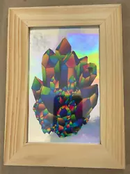 Buy FRAMED SMALL ART PAINTING PRINTS - Rainbow PRISM • 5£