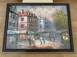 Buy Burney Signed Framed Oil Painting On Canvas  Paris Street Scene 17.4 Inches • 85£