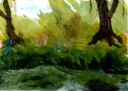 Buy ACEO Original PAINTING Hidden Pond Miniature Landscape Ooak • 4.13£
