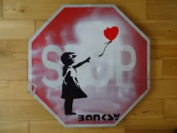 Buy Banksy Spray Painted Sign               Free Shipping • 350£