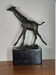 Buy Signed Milo African Giraffe Bronze Sculpture Figure Statue Wild Animal Figurine • 90.91£
