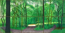 Buy David Hockney Woldgate Woods PAINTING DIGITAL PRINT 30x20 Inch Canvas Framed UK • 21.99£