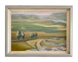 Buy Mid-20th Century Modernism Landscape Oil Painting, Saigned By Artist  1958 • 270£