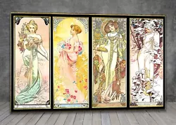 Buy Alphonse Mucha The Seasons 1900 CANVAS PAINTING PRINT WOMEN ART 1515 • 7.15£