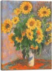 Buy Canvas Print Bonquet Of Sunflowers 1880 By Claude Monet Oil Paintings Reproducti • 21.25£