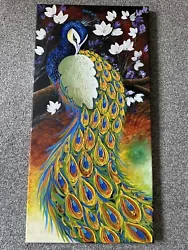Buy Acrylics Painting Peacock On Canvas • 19.99£