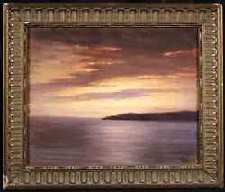 Buy Henri Angeniol (1870-1969) Signed French Oil On Panel - Sunset On Coast - Var • 34.86£