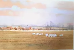 Buy Sheep In A Field Near Dorchester  Print Of A Painting By Gordon Beningfield   • 2.15£