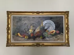 Buy Large Still Life Oil On Canvas With Frame • 0.99£
