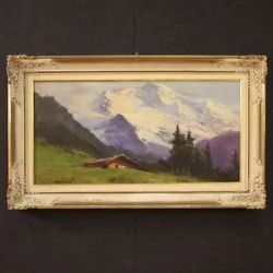 Buy Painting Signed Bentivoglio Mountain Landscape Painting Oil Canvas 20th Century • 3,600£