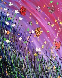 Buy 'Bewitching Butterflies' An Original Acrylic Painting By Burt • 269£