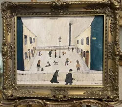Buy OLD MASTER Signed L S Lowry   STOCKPORT STREET   Oil Painting 20th CENTURY • 1,995£