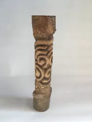 Buy Tribal Abstract Wooden Sculpture, Tribal Spiral L1, Hard Wood, Initialled • 19.99£