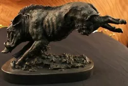 Buy Genuine Bronze Metal Art Statue Beautiful Boar Big Wild Pig Garden Figure Sale • 189.26£