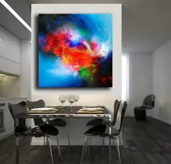 Buy Large Abstract Painting Original On Canvas Texture Acrylic Colourful Art Space • 550£