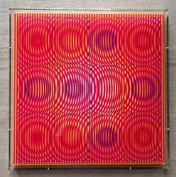 Buy Alberto Biasi  - Wall  Sculpture RED RAIN SIGNED 1/20! • 3,937.47£