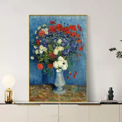 Buy H253 Hand-painted Oil Painting Copy On Canvas Van Gogh Iris Flower Starry Sky • 32.99£