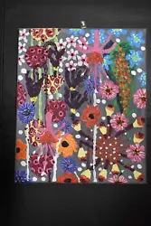 Buy Acrylic Paint On Canvas Via Palette Knife Flowers 25.5x30.5cm • 35£