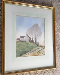 Buy Artist J Austin Framed Watercolour Cottages Witherdale St Mendham Suffolk 1991 • 10£