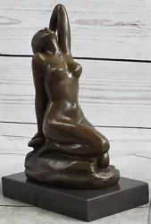 Buy Highly Erotic Girl Sitting Bronze Sculpture Statue Figure Figurine Art Nude • 83.41£