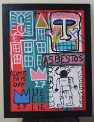 Buy Jean-michel Basquiat Acrylic On Canvas Dated 1982 With Frame In Good Condition • 335.37£