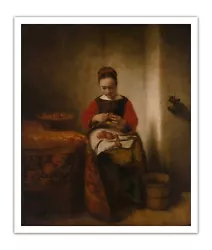 Buy REMBRANDT Painting, Young Woman Peeling Apples 1600s PREMIUM Print Poster 17x20  • 20.78£