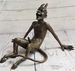 Buy Greek Style Bronze Statuette Of Young Satyr Bronze Austrian Erotic Demon Devil • 315.29£
