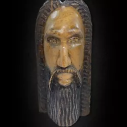 Buy Jamaican ? MCM ? FolkArt Black Man Dreadlock Beard Mustache Tree Trunk Wood Bust • 19.84£