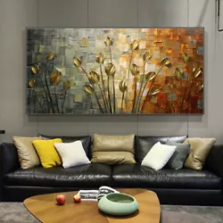 Buy Mintura Handmade Thick Texture Flower Oil Painting On Canvas Wall Art Home Decor • 29.27£
