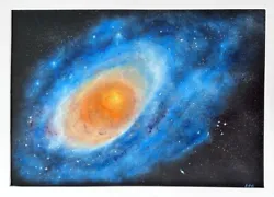 Buy Original Abstract Oil Painting Space Art Sky Stars Milky Way Galaxy On Art Board • 20£