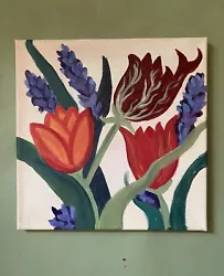 Buy ‘Old World Tulips’ Original Acrylic Painting On 12x12 Canvas Unframed Wall Decor • 24.26£