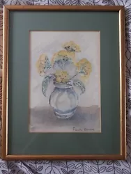 Buy Felicity Stevens 1930-2022 Original Watercolour Painting Yellow Flowers - Art • 25£