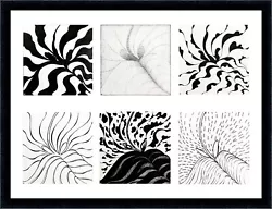 Buy Black And White Painting Abstract Pen Original Art One Line Drawing Dot Wall Art • 158.53£