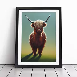 Buy Awesome Highland Cow Wall Art Print Framed Canvas Picture Poster Decor • 24.95£