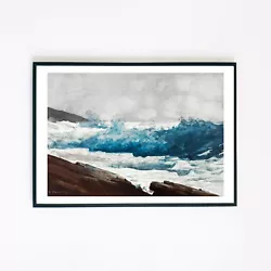 Buy Prout’s Neck Breakers 1883 Seascape Vintage Painting 7x5 Wall Decor Art Print  • 3.95£