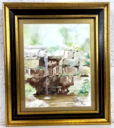 Buy Waterfall At Rosemoor - Original Watercolour - Signed - Framed • 12.99£